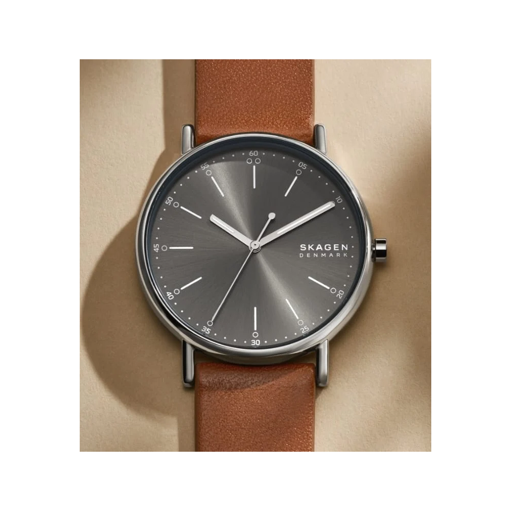 Skagen Reloj Signatur De Cuero