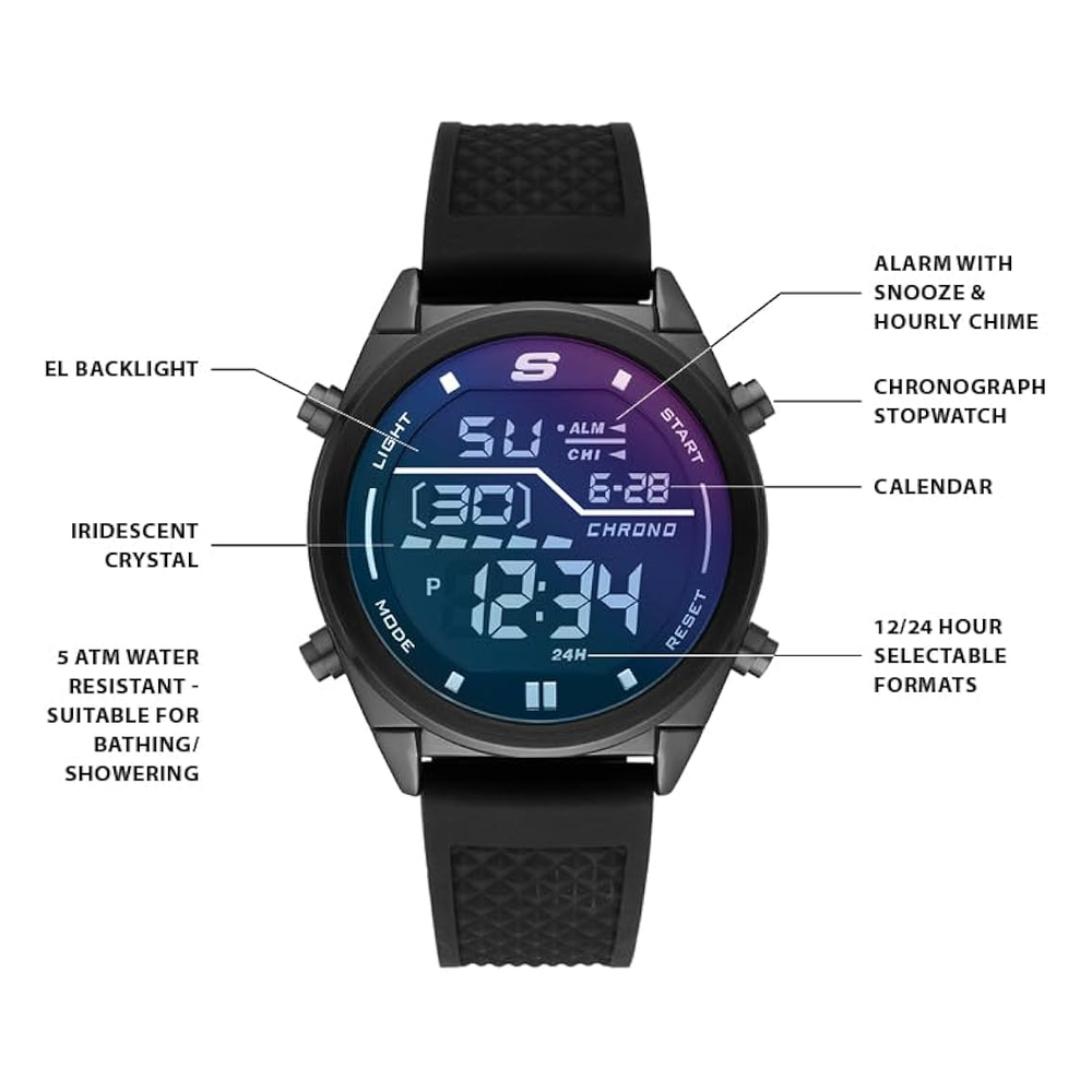 Skechers Reloj Digital de Hombre