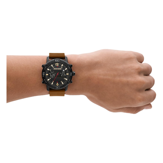 Skechers Reloj Redlands Con Correa De Cuero