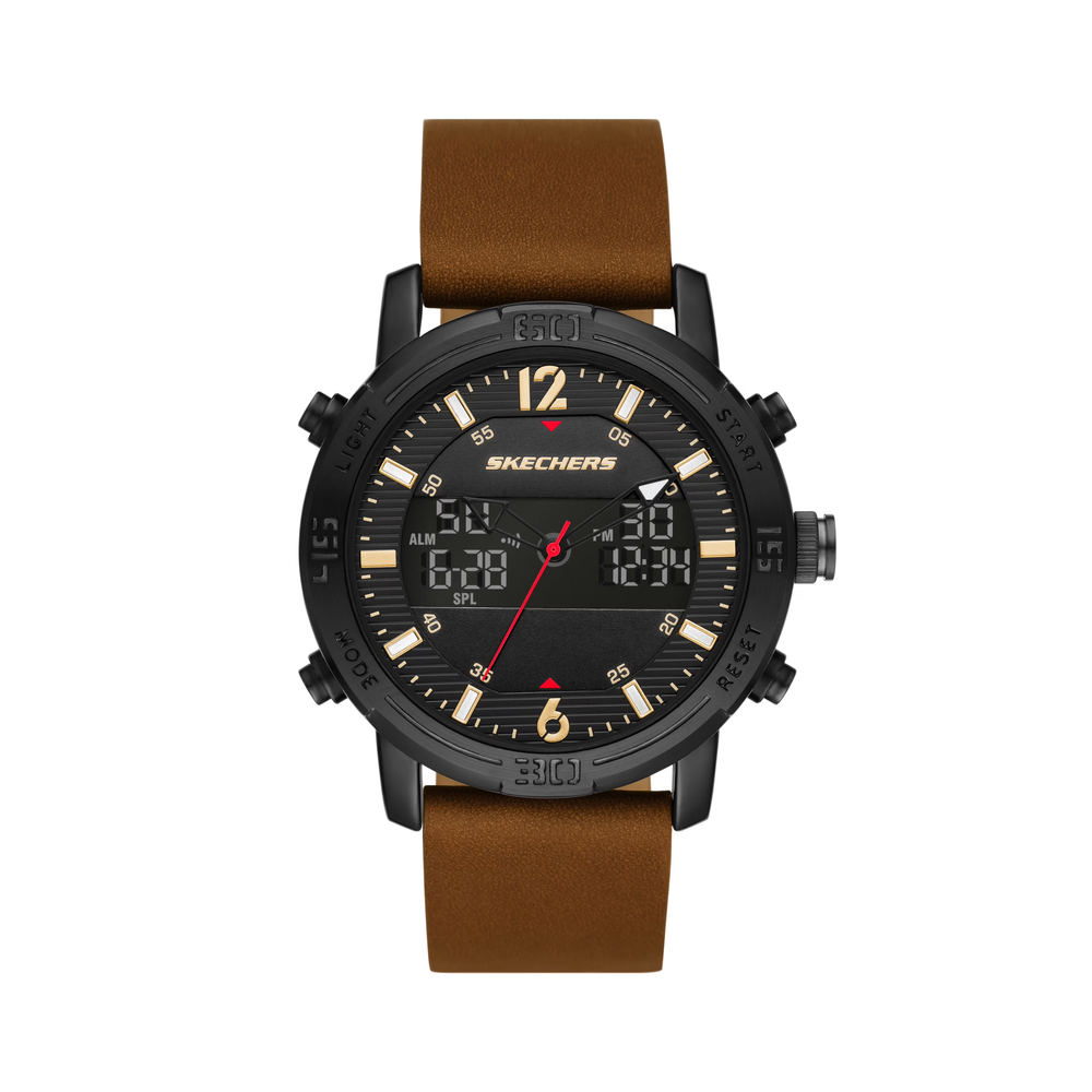 Skechers Reloj Redlands Con Correa De Cuero