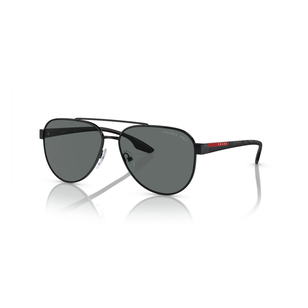 Prada Lentes De Sol Linea Rossa Negros Grises Ps B02S 59-17-145 - Attenza Panamá
