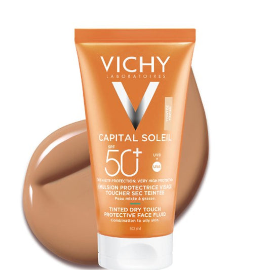 Vichy Capital Soleil Tinted Dry Touch Face Fluid SPF 50+ - Attenza.net