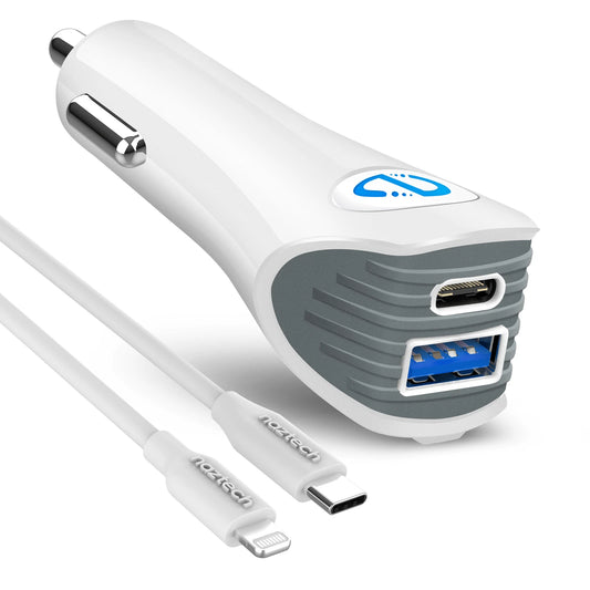 Naztech Cargador Para auto N420 Pd25w+2.4a Cable USB-C A USB - Attenza.net